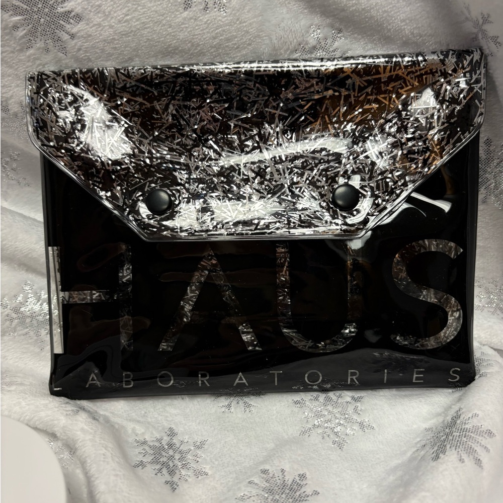 Haus Laboratories by Lady Gaga Black Silver Makeup Bag